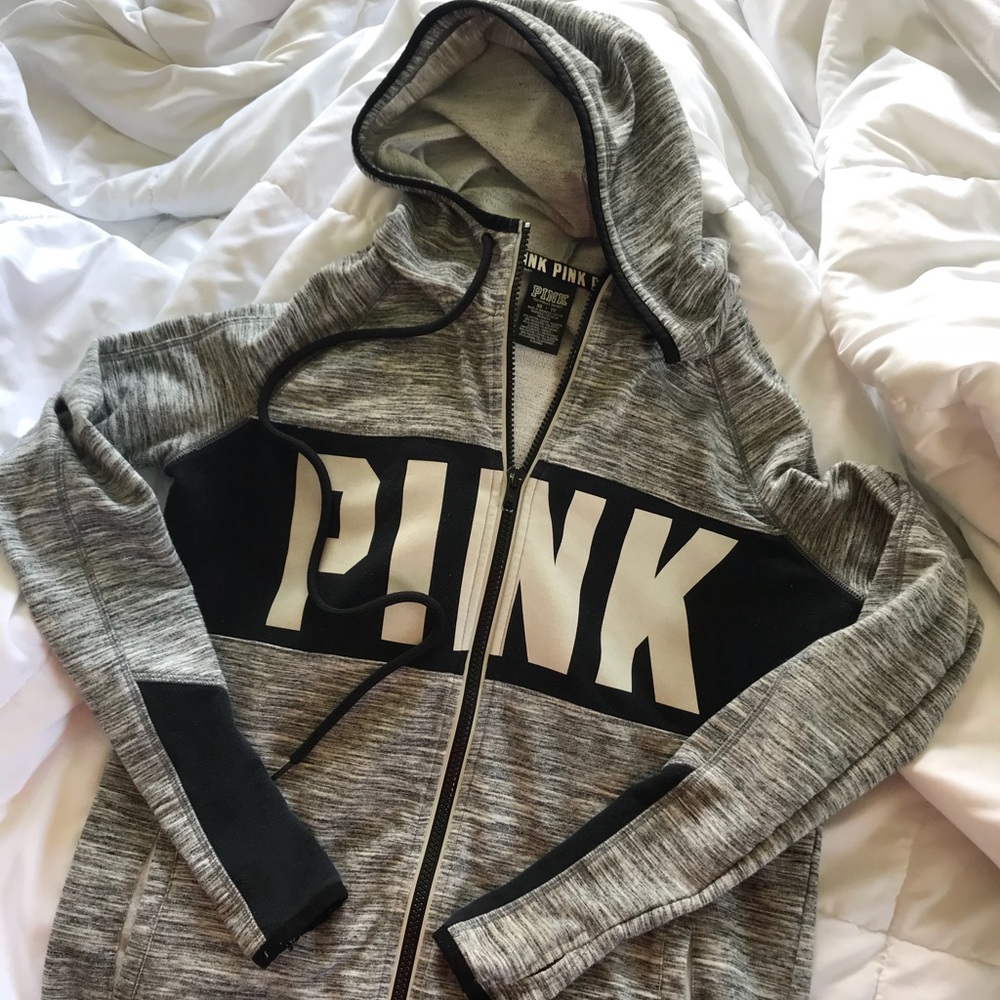 Pink zip up hoodie